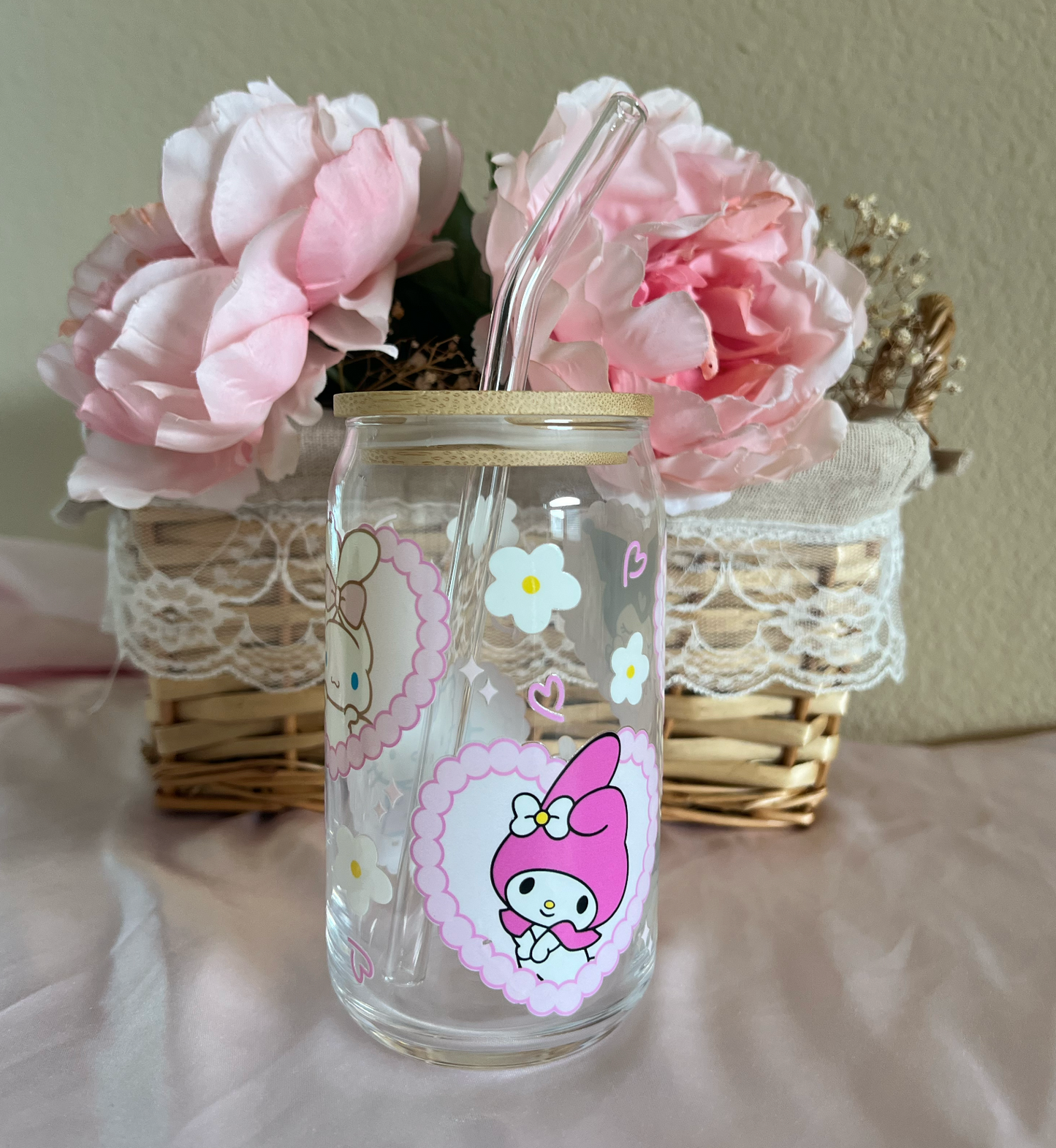 hk and friends glass cup